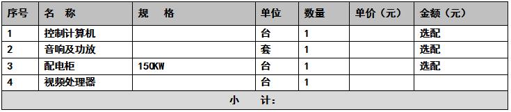 LED顯示屏報(bào)價(jià) 配套設(shè)備明細(xì)