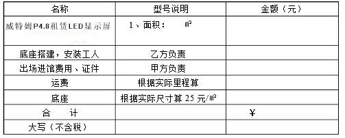 LED顯示屏租賃價格多少錢？包含哪些費用